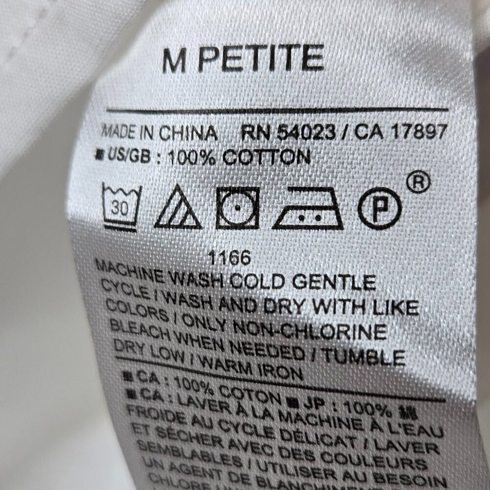 Banana Republic Factory White Sleeveless Button-Down Tunic Shirt Dress - Picture 8 of 9